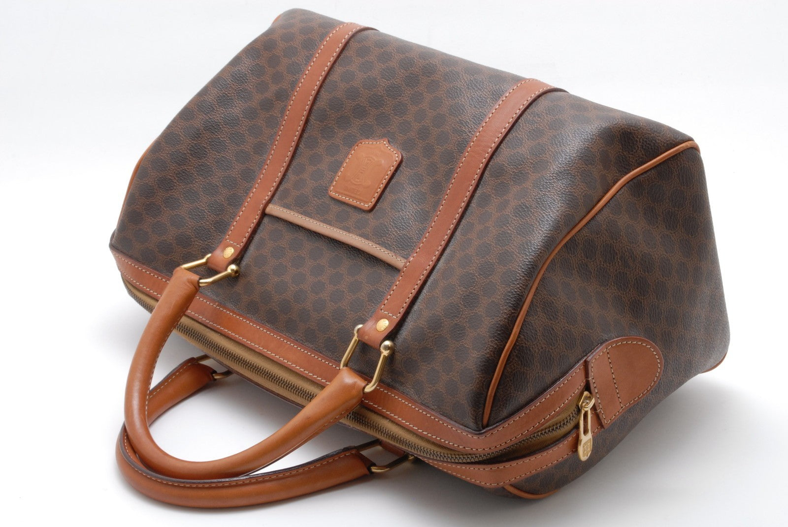 Celine Macadam Boston Bag - Brown, PVC Leather