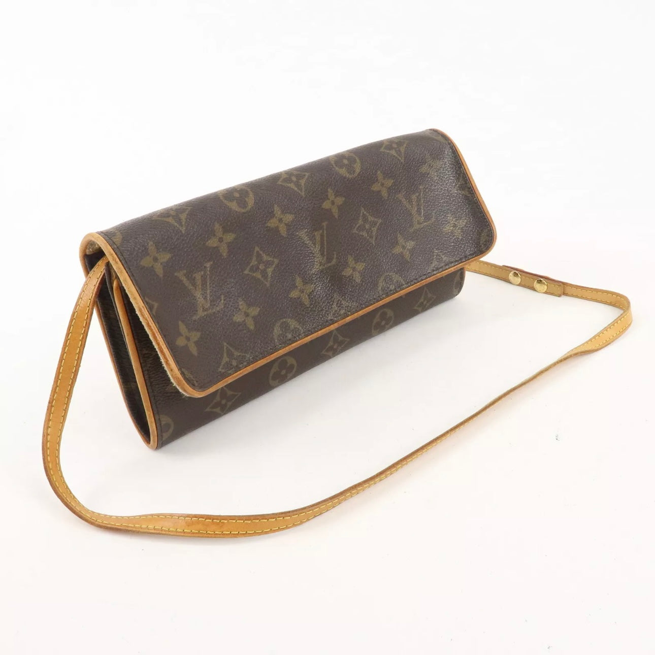 Monogram Pochette Twin GM 2Way Bag Brown