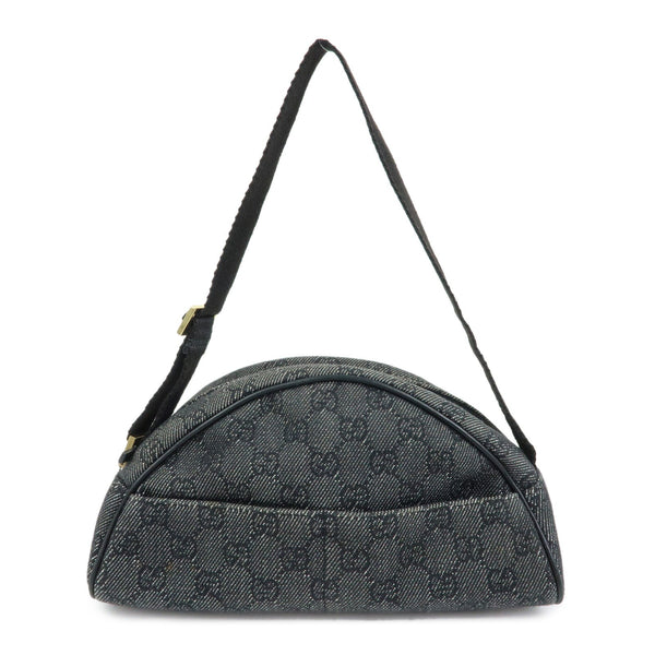 Gucci Shoulder Bag - Black, GG Denim and Leather