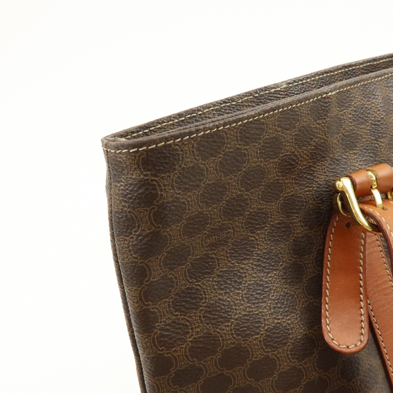 Celine Macadam Tote Bag - Brown, PVC Leather 