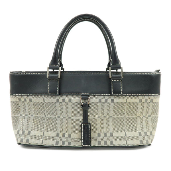 Burberry Hand Bag Tote Bag - Black, Canvas Leather