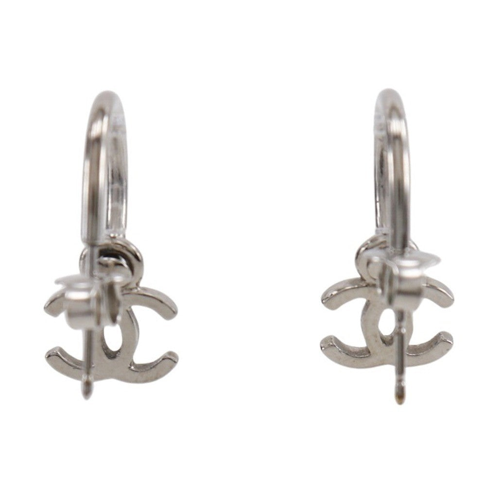 Chanel COCO Mark Piercing Hoop - Silver, Metallic