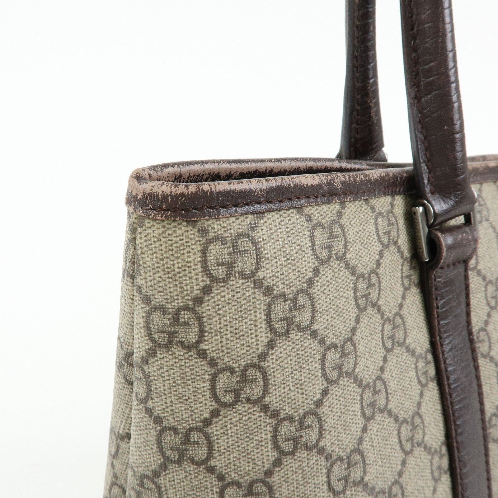Gucci Supreme Tote Bag - Beige, GG Supreme Leather