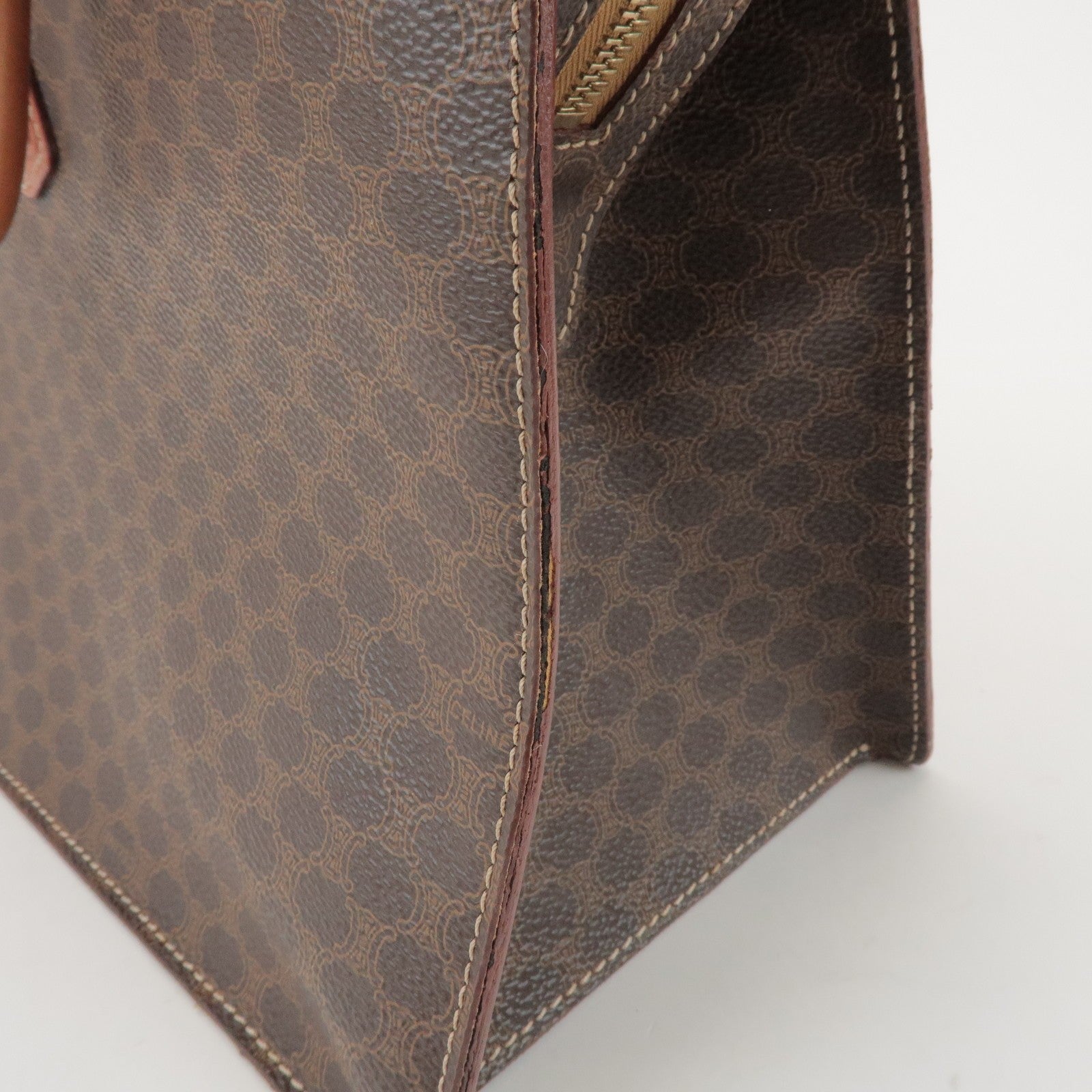 Celine Tote Bag Handbag - Brown, PVC Coated Canvas and Leather
