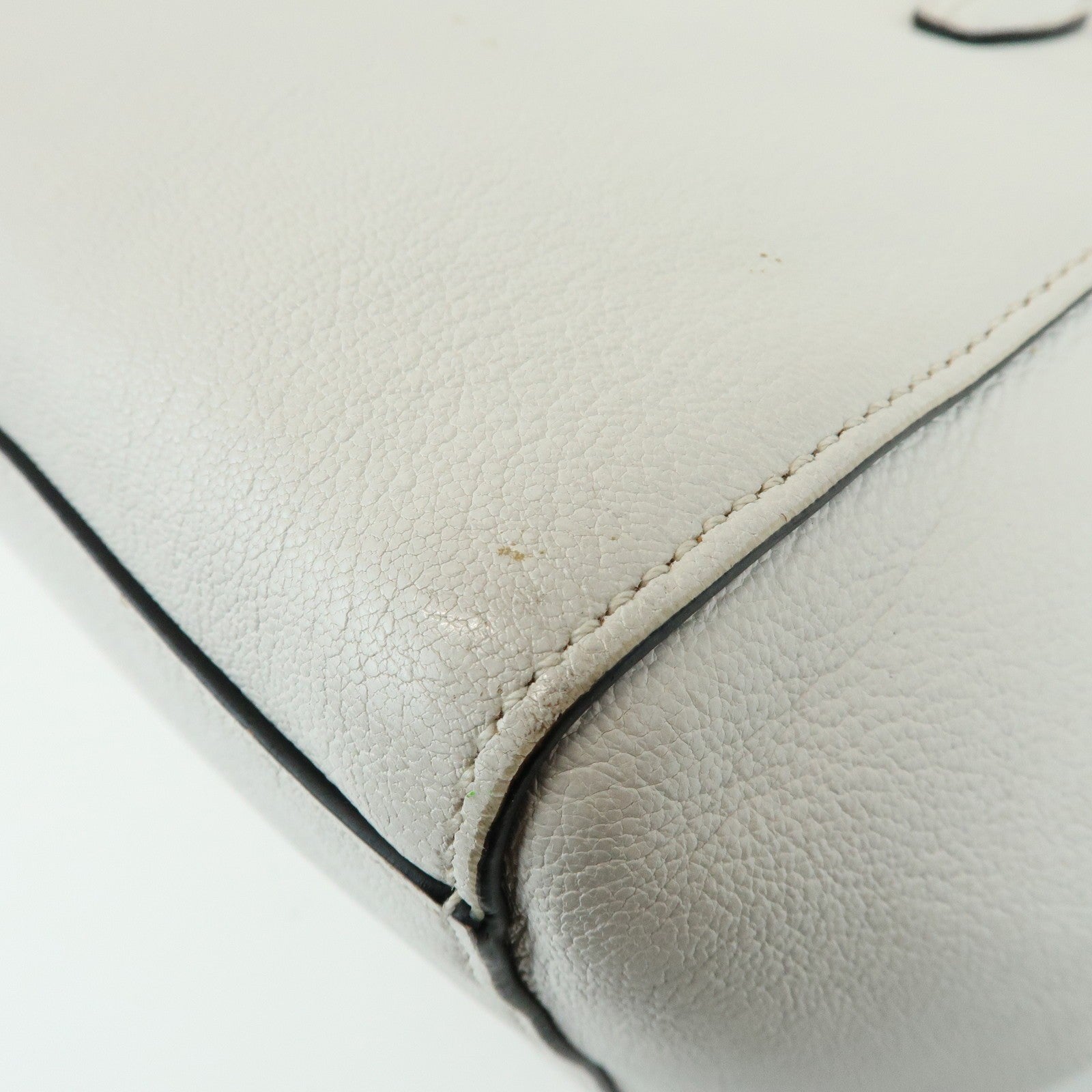 Miu Miu Madras 2Way Hand Bag - White, Leather