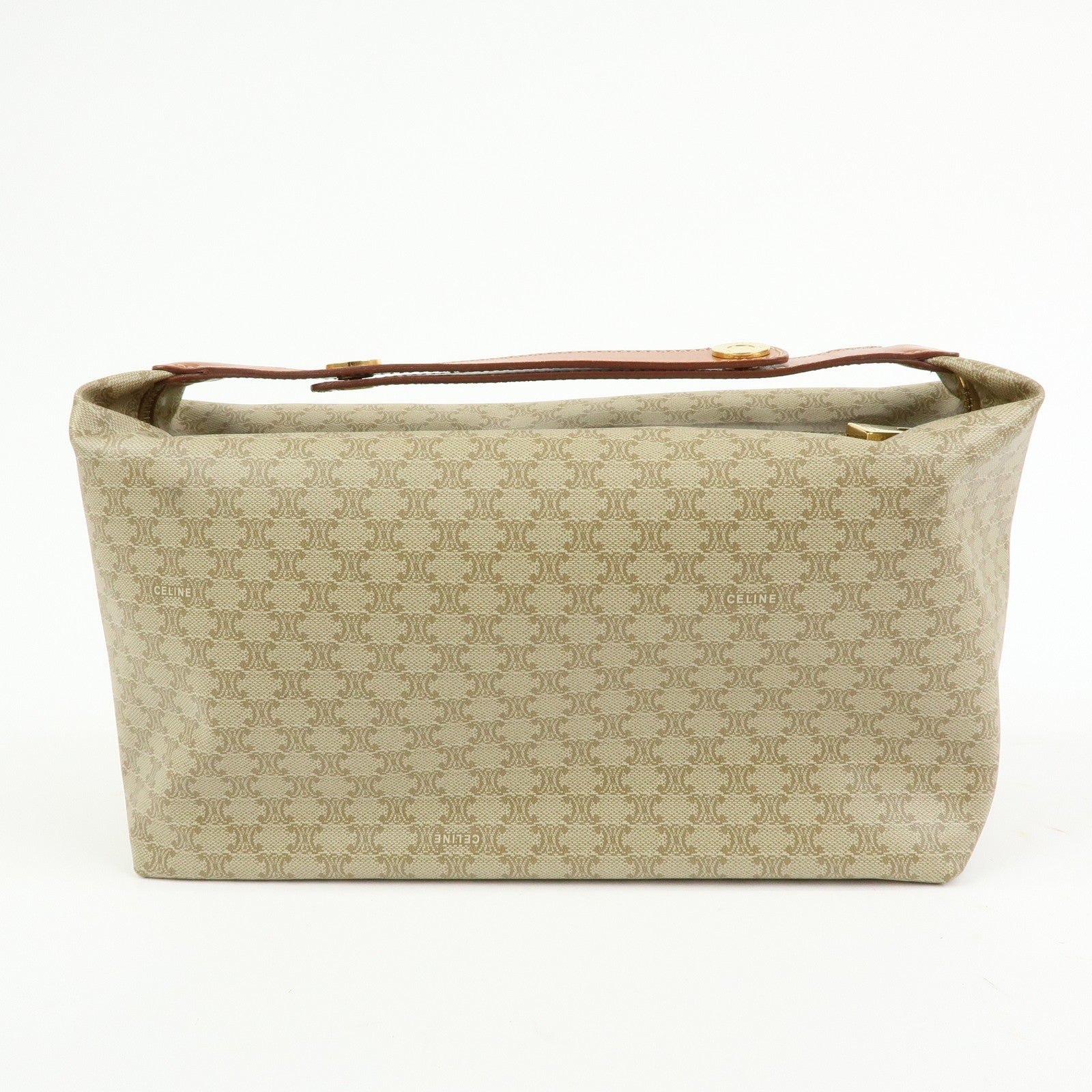 Celine Macadam Hand Bag - Beige, PVC Leather