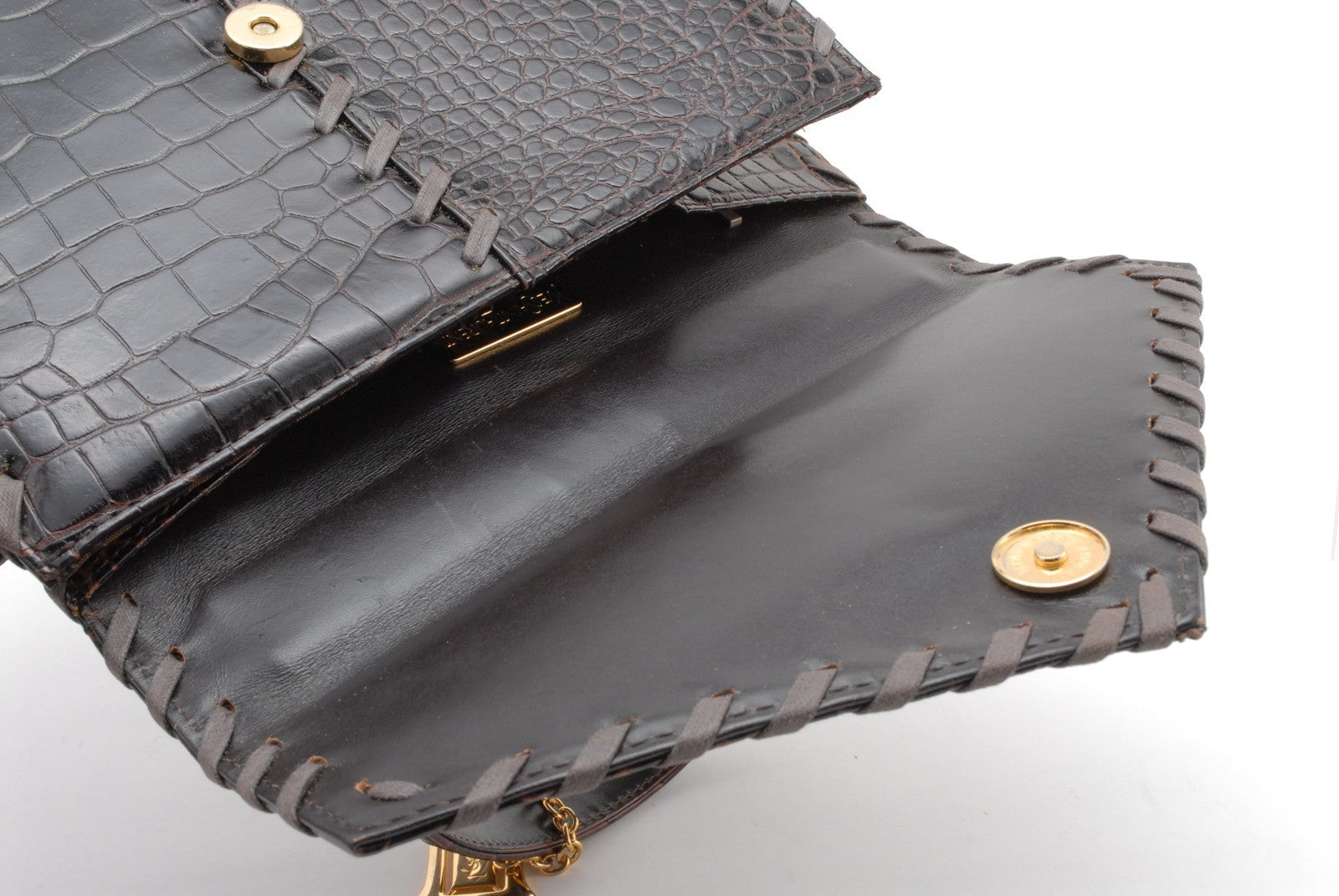Saint Laurent Yves Hand Tote Bag - Brown, Leather 