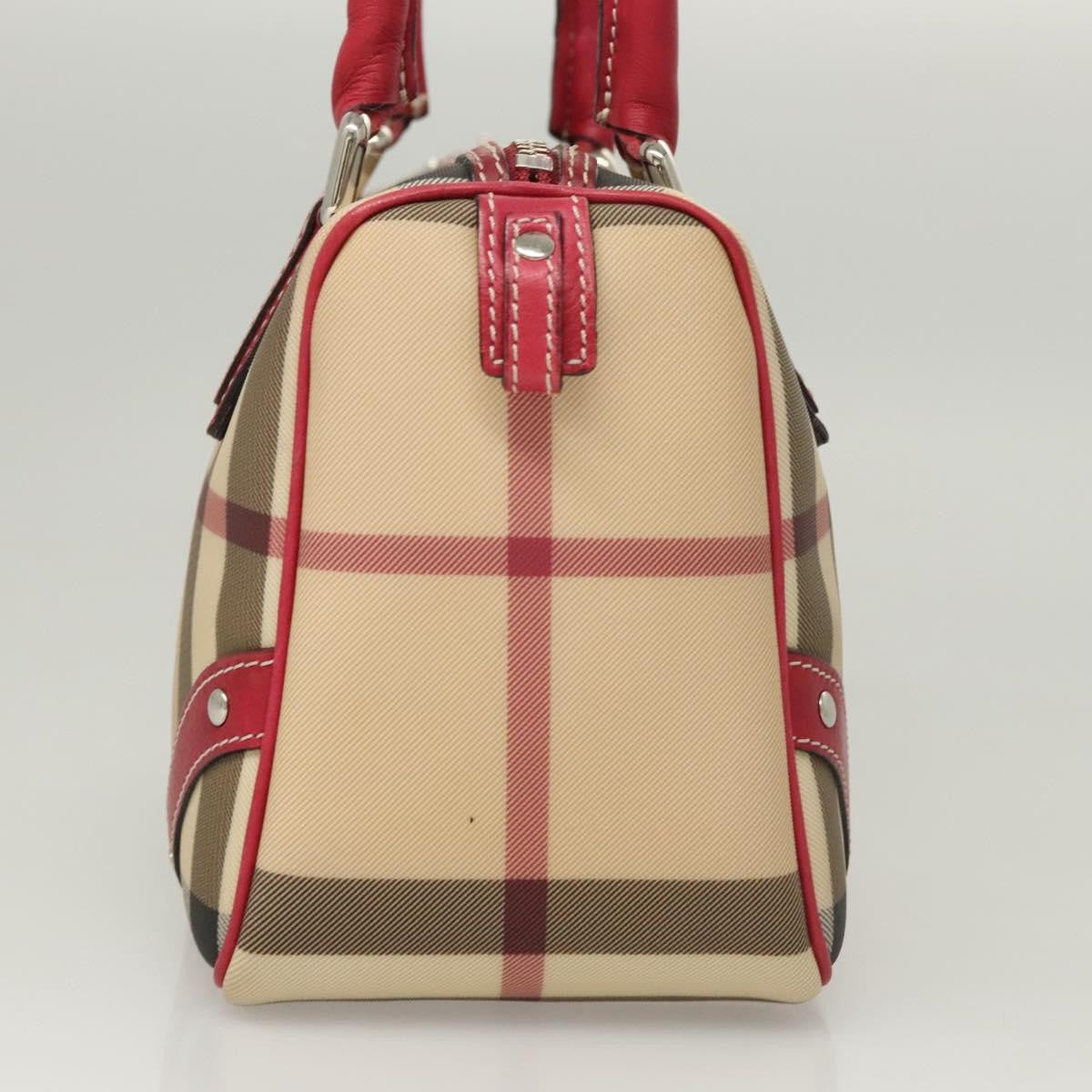 Burberry Nova Check Hand Bag - Beige/Silver, PVC Leather