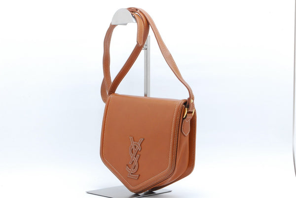 Saint Laurent Vintage Shoulder Tote Stitch Bag - Brown, Leather 