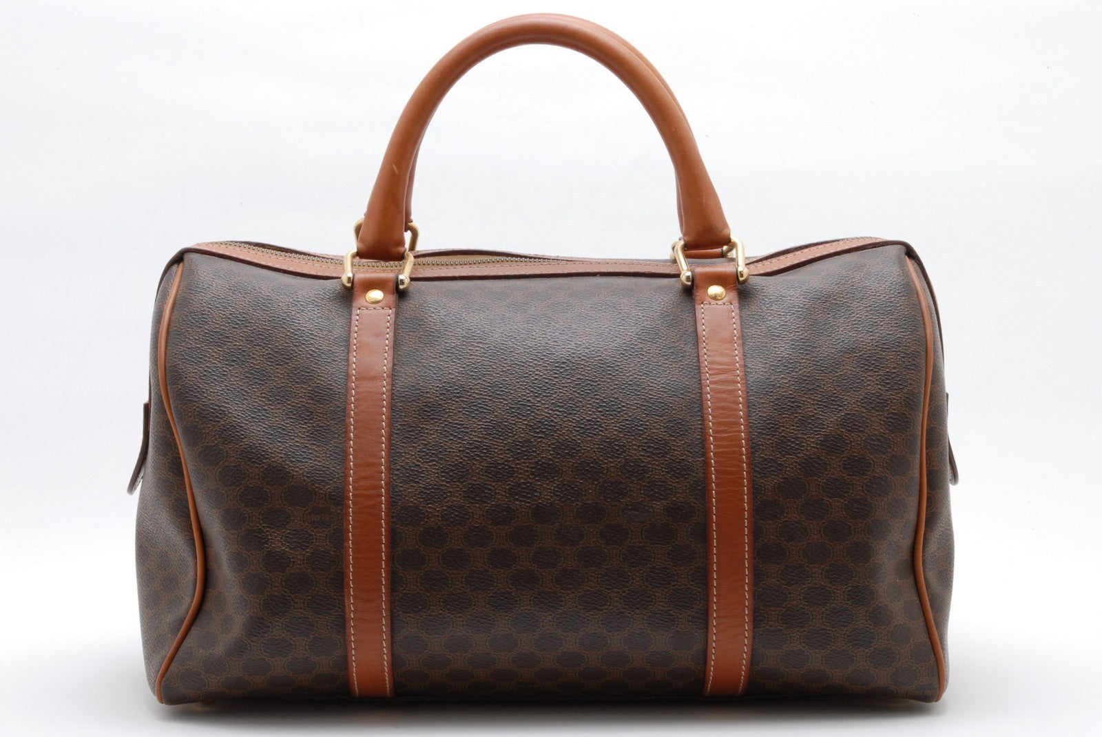 Celine Macadam Boston Bag - Brown, PVC Leather