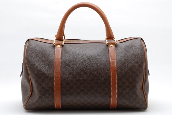 Celine Macadam Boston Bag - Brown, PVC Leather