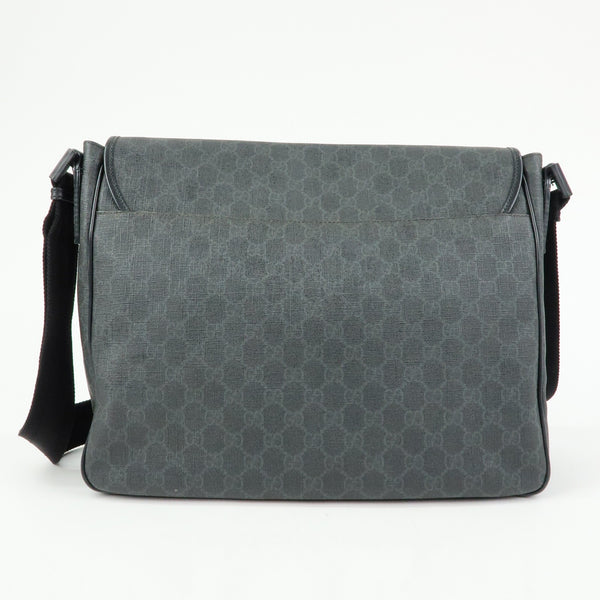 GUCCI GG Supreme Leather Shoulder Bag Crossbody Bag Black