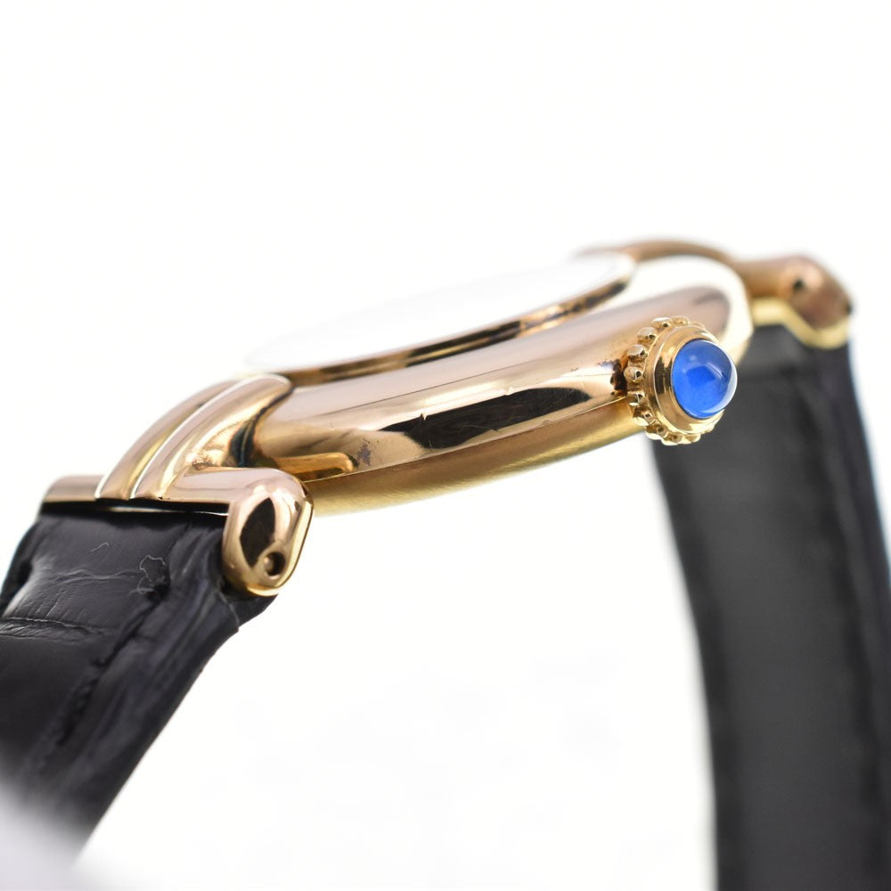Cartier Must Colisee Vermeil SM Wristwatch - Gold, SV925 (Gold Plated) / Leather