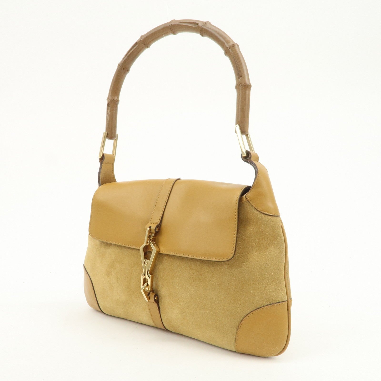 Gucci Shoulder Bag - Yellow Beige, Suede Leather