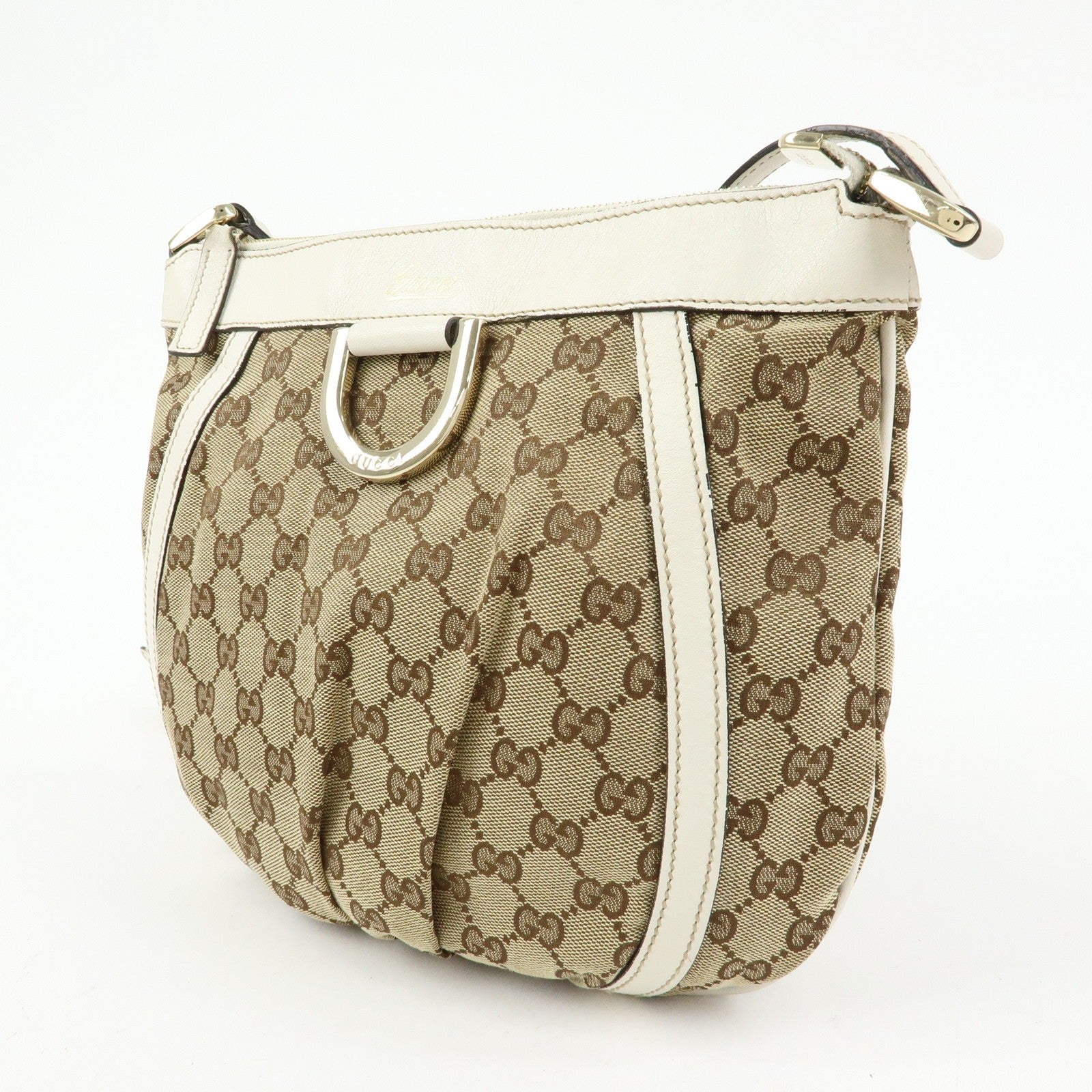 Gucci Abbey Shoulder Bag - Beige, GG Canvas, Leather