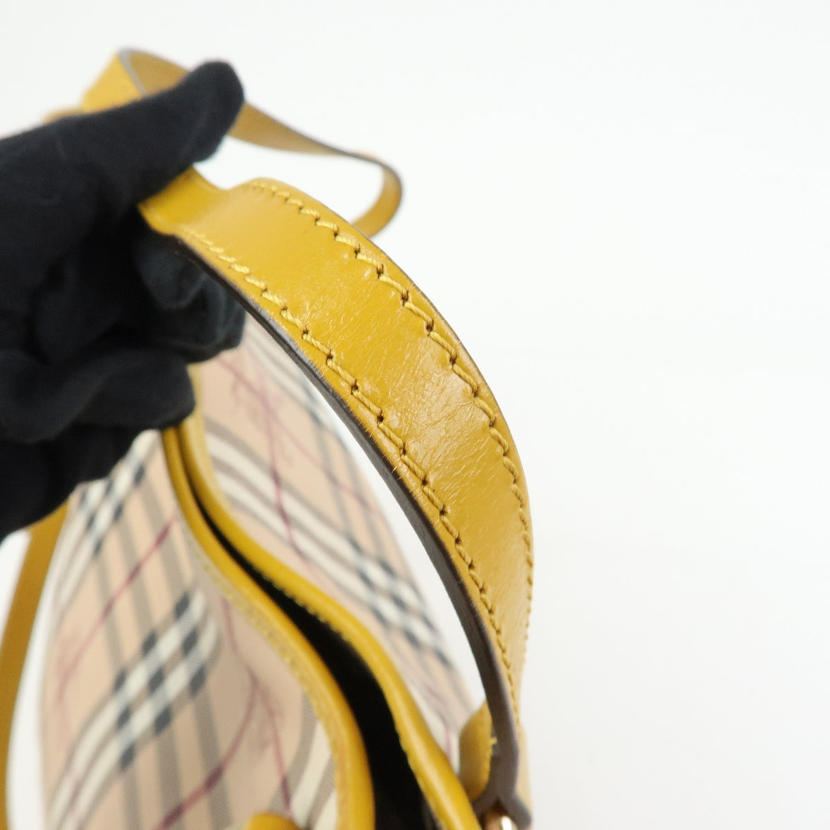 Burberry Tote Bag - Beige, Mustard Yellow, PVC, Leather- מגיע עם הארנק