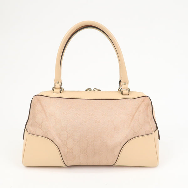 Gucci Lovely Heart GG Monogram Mini Boston Bag - Pink Beige, Canvas