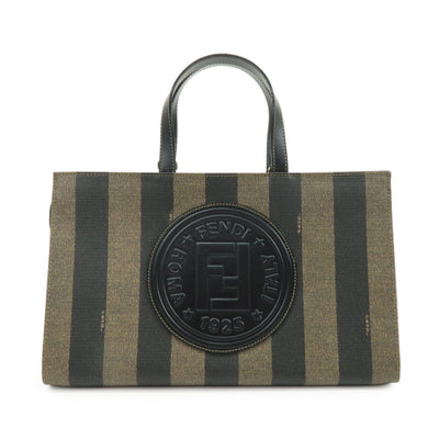 Fendi Tote Hand Bag - Black, Brown, PVC, Leather