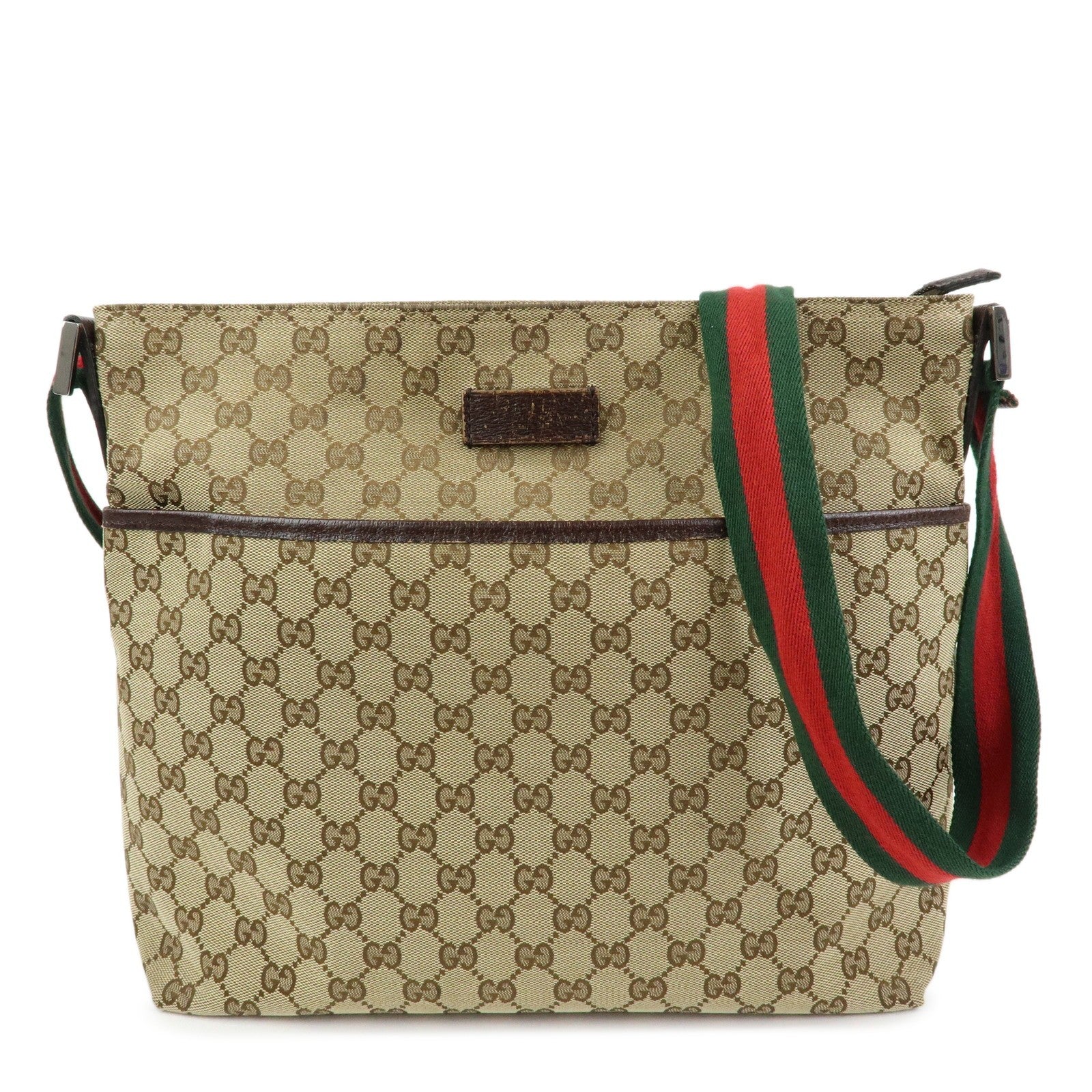 Gucci Shoulder Crossbody Bag - Beige, GG Canvas, Leather