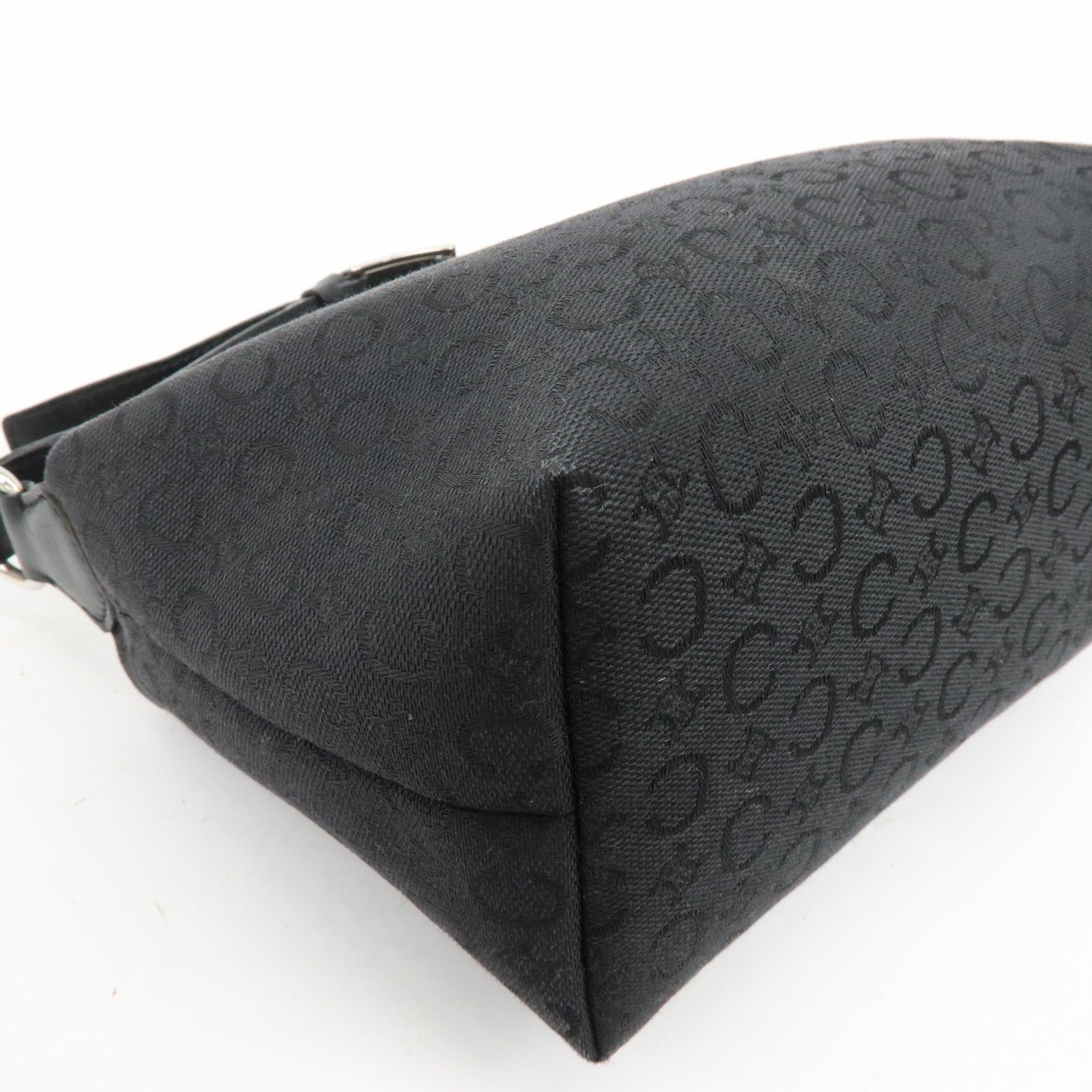 Celine C Macadam Hand Bag - Black, Canvas, Leather