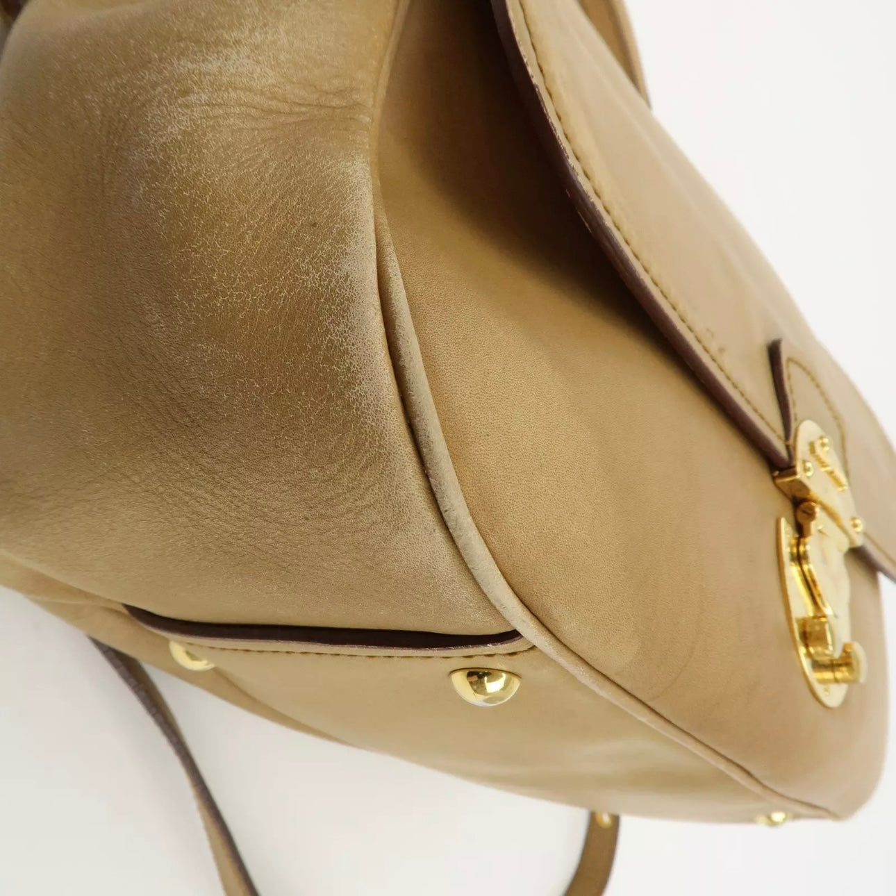 Miu Miu 2Way Shoulder Bag - Beige, Leather