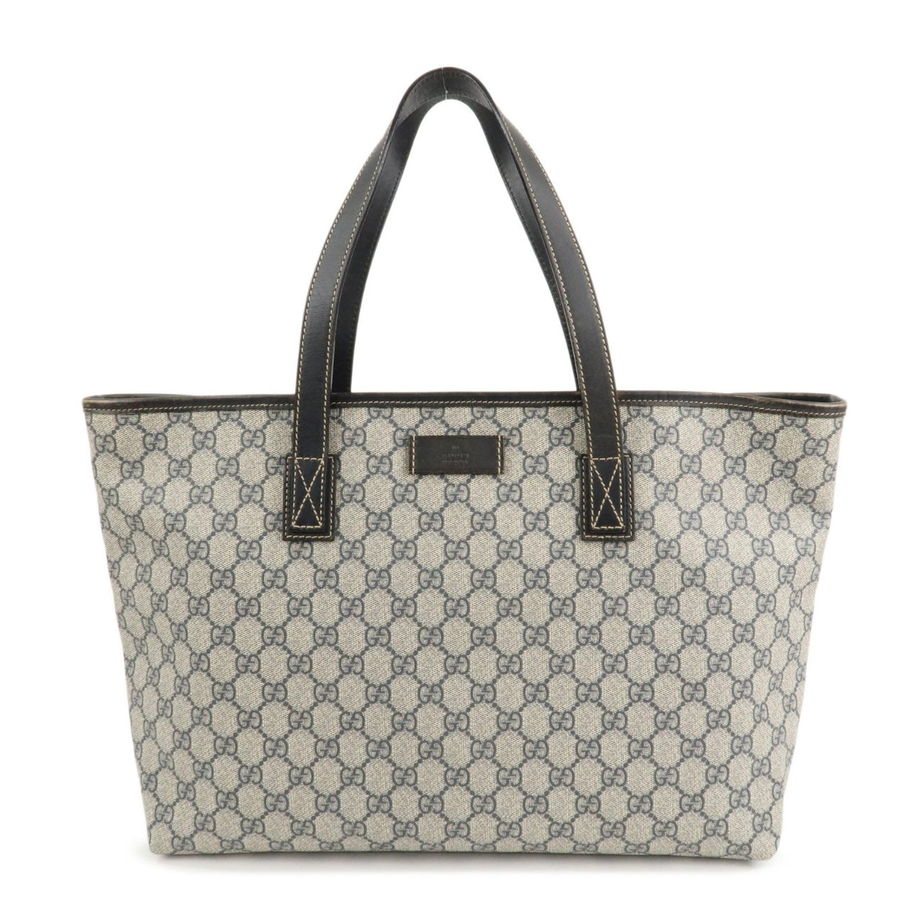 GUCCI GG Supreme Leather Tote Bag- Navy