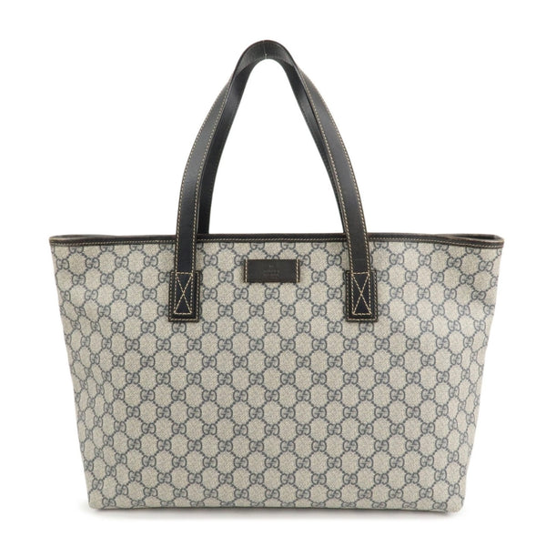 GUCCI GG Supreme Leather Tote Bag- Navy