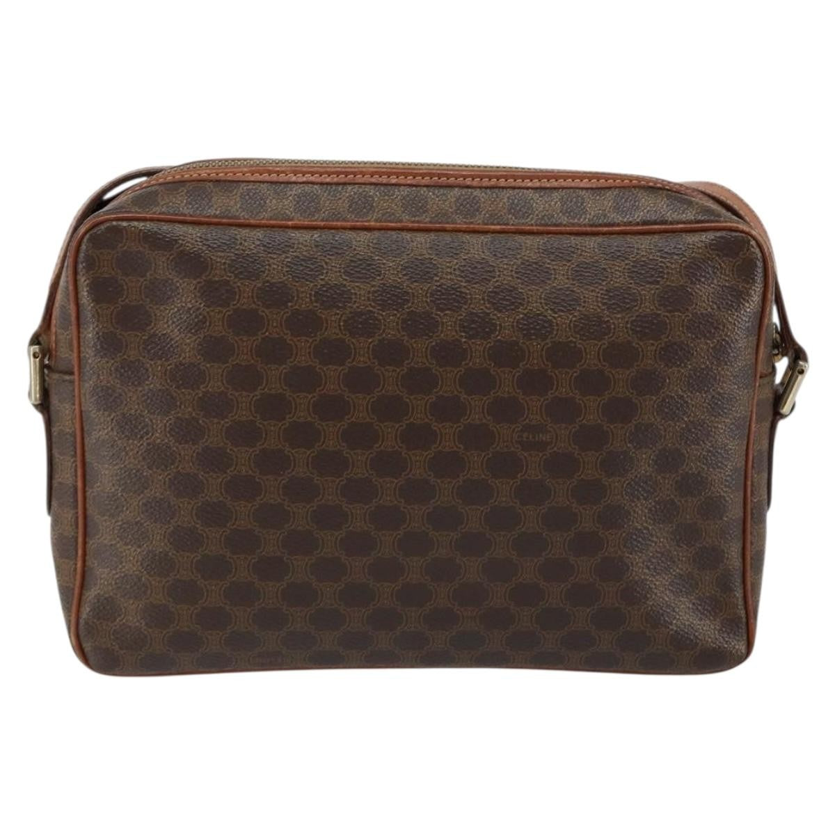 Celine Macadam Shoulder Bag - Brown/Gold, PVC Leather