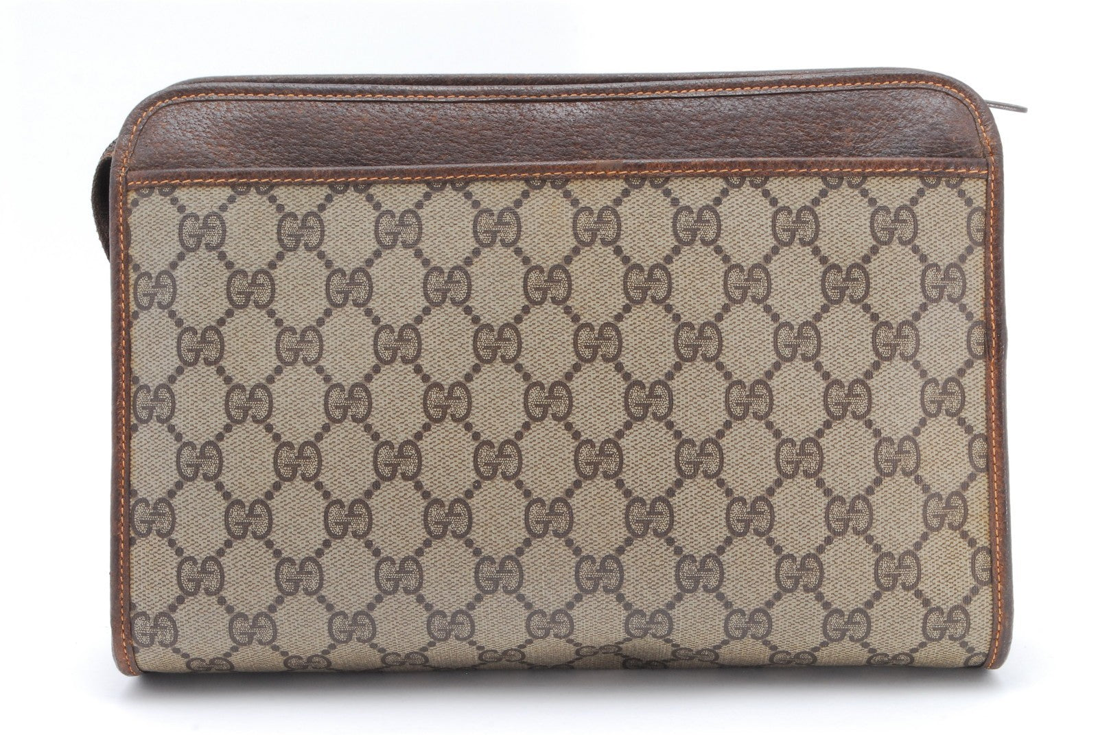 Gucci Vintage Clutch Bag - Brown, PVC Leather