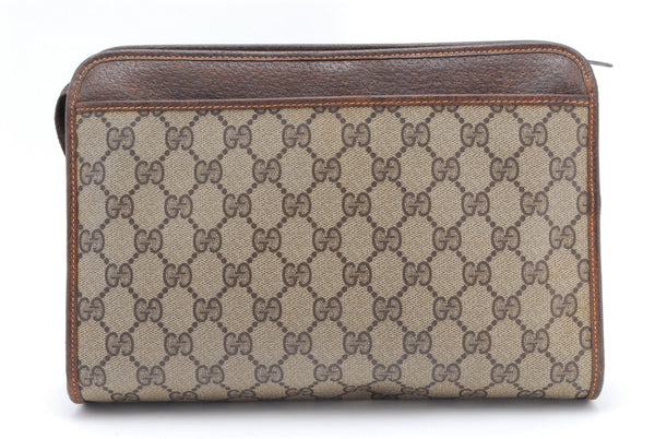 Gucci Vintage Clutch Bag - Brown, PVC Leather