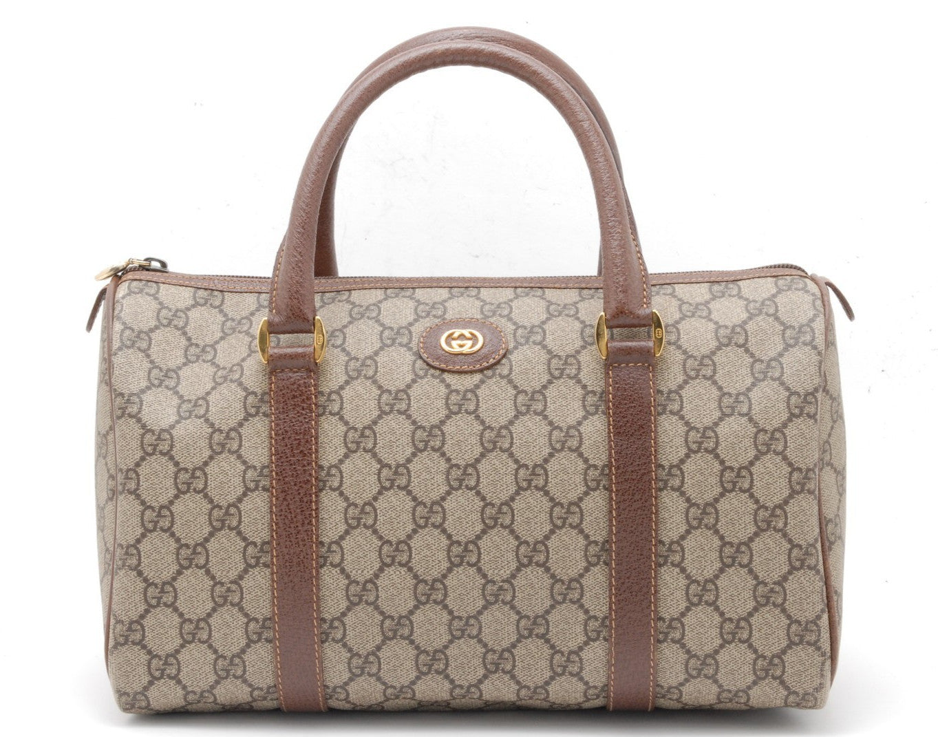 Gucci GG Supreme Handbag - Brown, PVC Leather