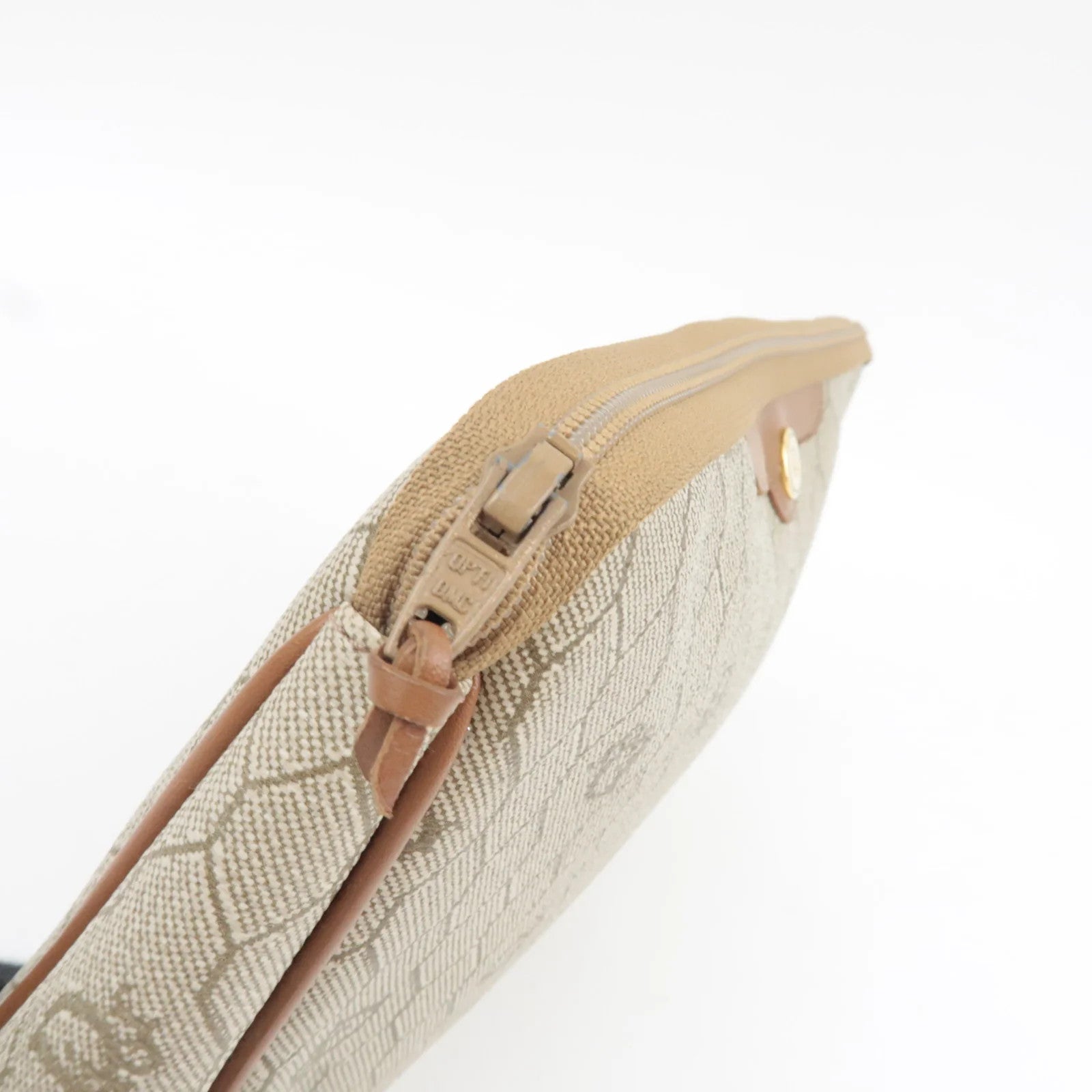 Christian Dior Honeycomb Clutch Bag - Beige, PVC Leather