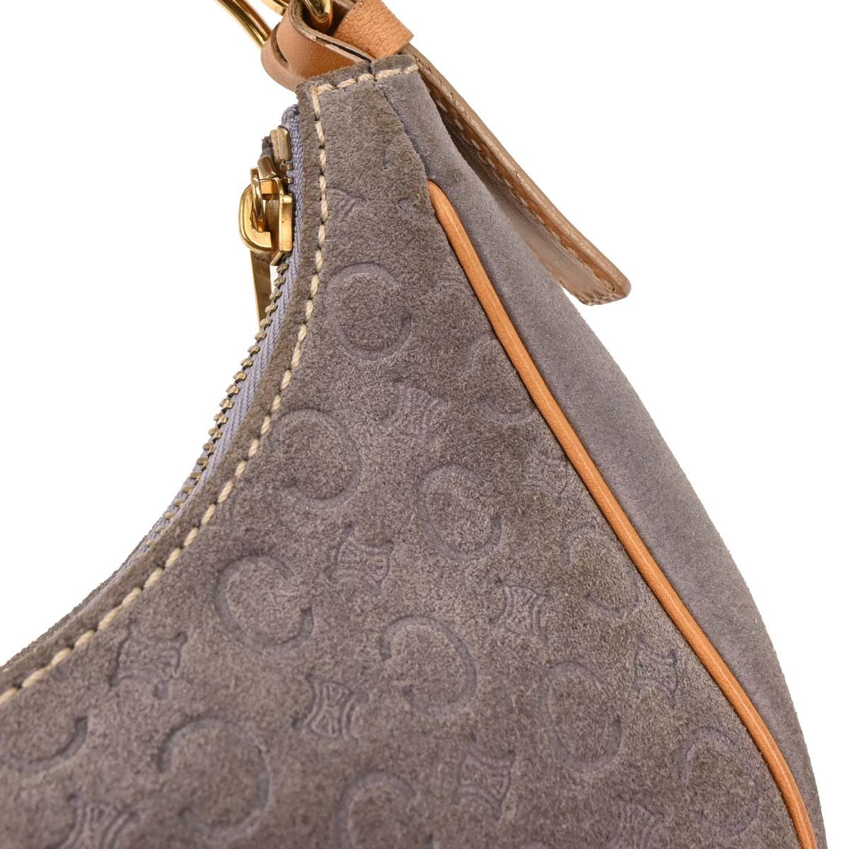 Celine Macadam Handbag - Gray, Suede