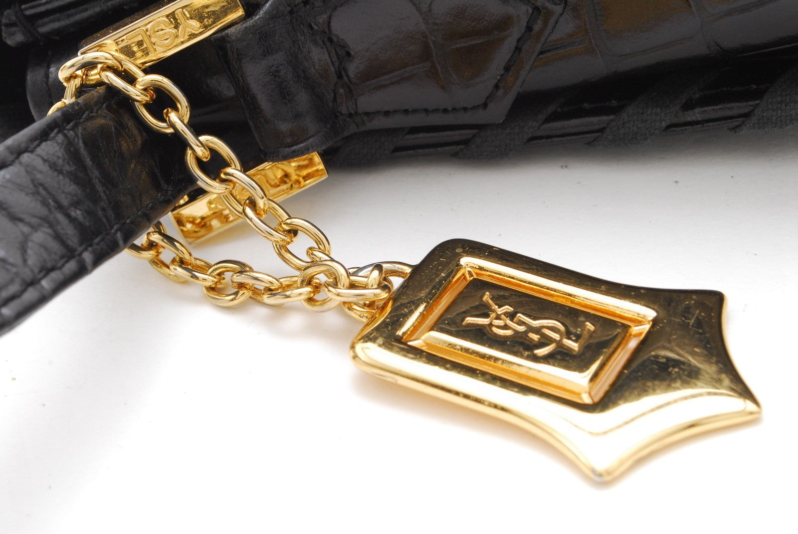 Saint Laurent YSL Shoulder Bag - Black, Leather 