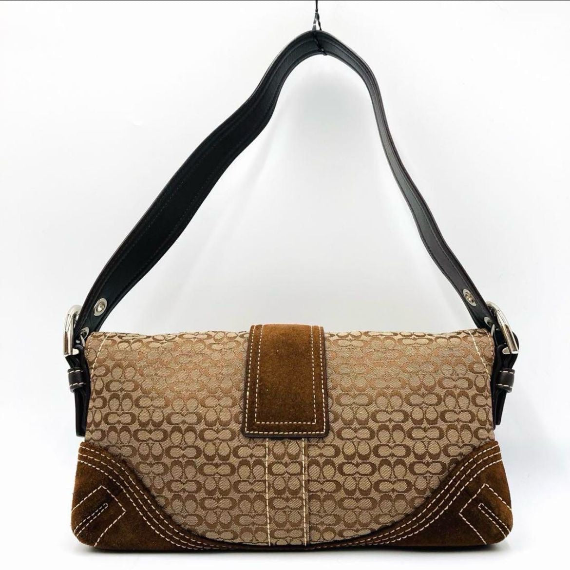 Coach Signature Suede Bag