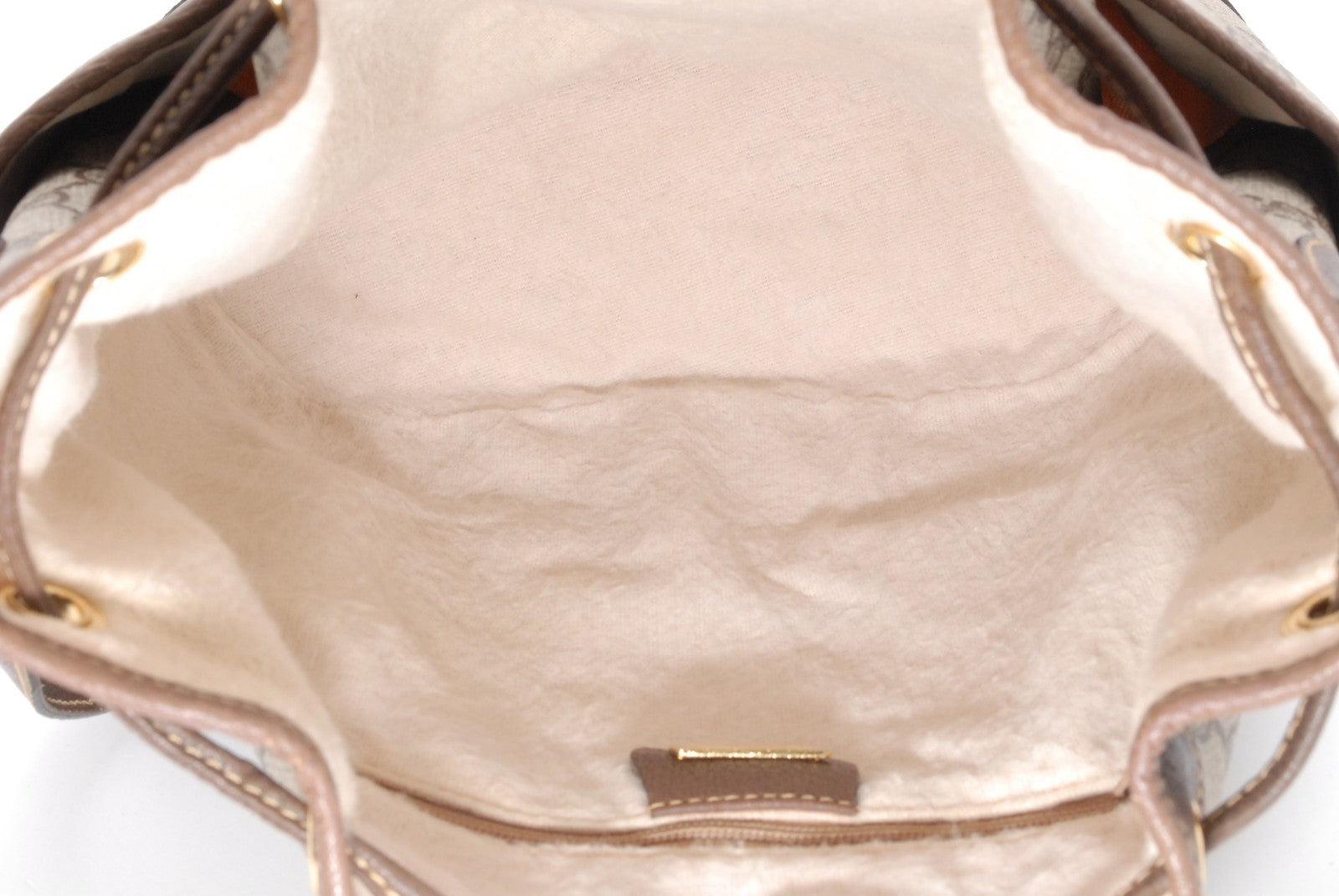 Gucci GG Supreme Drawstring Bag Shoulder Bag - Brown, PVC Leather