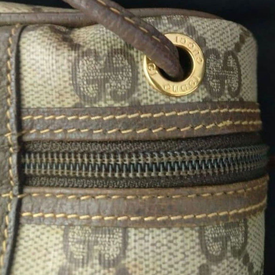 Gucci Vintage GG Supreme Shoulder Bag - Brown, PVC Leather