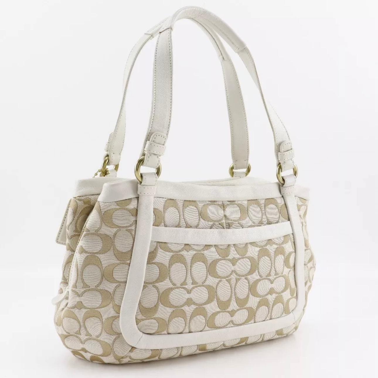 COACH Signature Tote Bag cricket beige canvas/leather