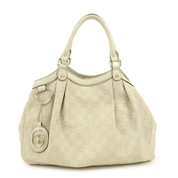 Gucci Sukey Guccissima Leather Tote Bag - White, Leather