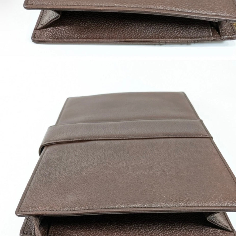 Yves Saint Laurent clutch leather