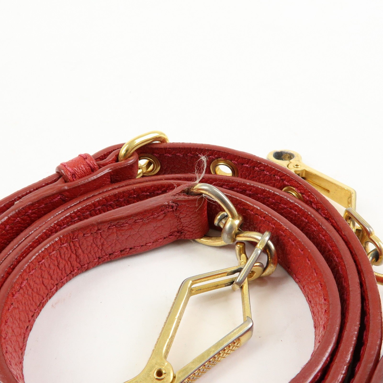 Miu Miu Madras 2Way Handbag - Red, Leather 