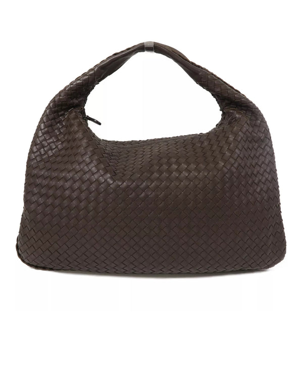 BOTTEGA VENETA Shoulder Bag Intrecciato Calfskin Leather Brown