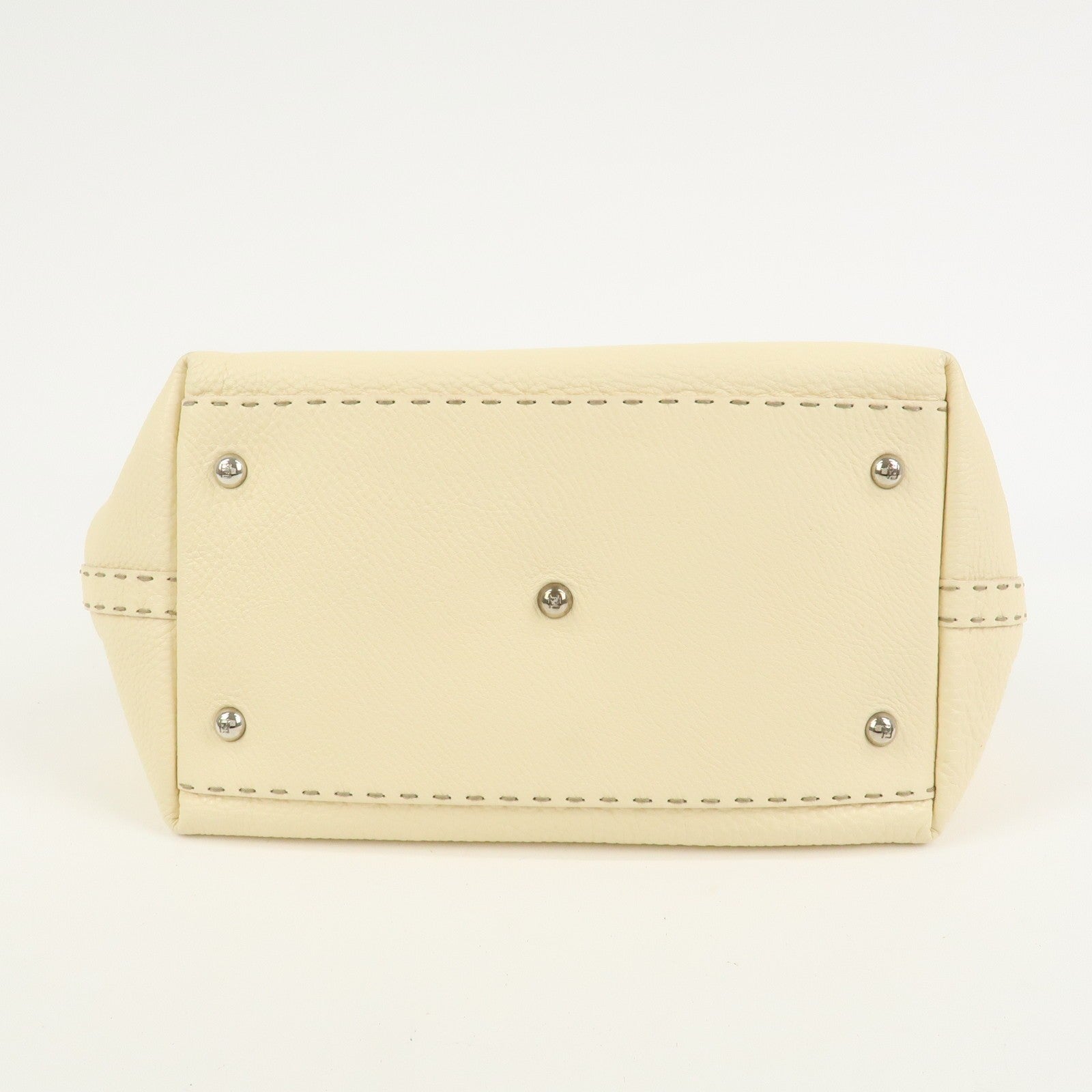 Fendi Boston Hand Bag - Cream, Leather