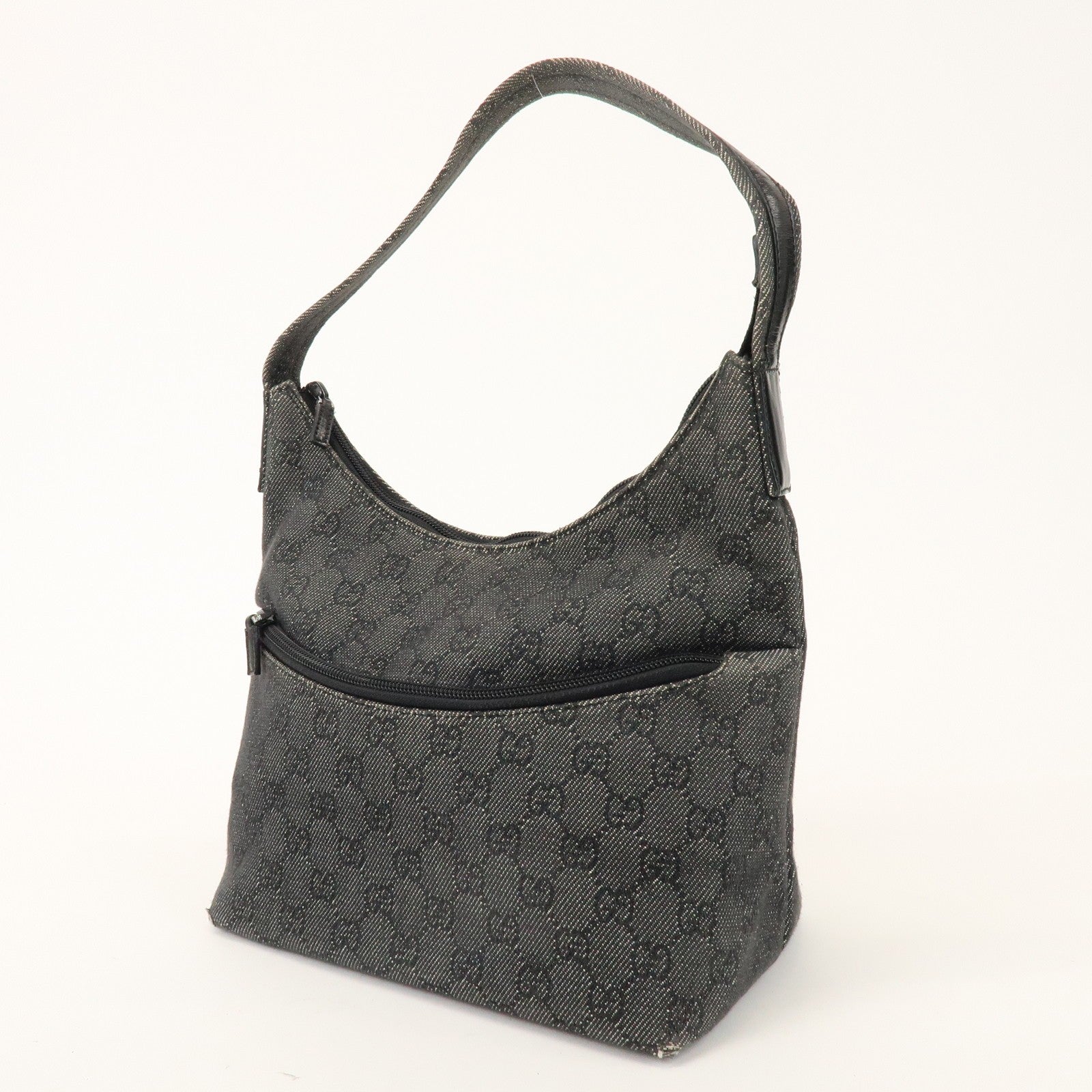 Gucci Shoulder Bag - Black, GG Denim, Leather