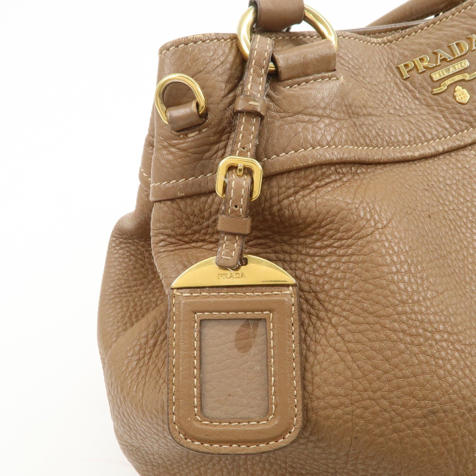 Prada 2Way Bag Hand Bag - Brown, Calf Leather
