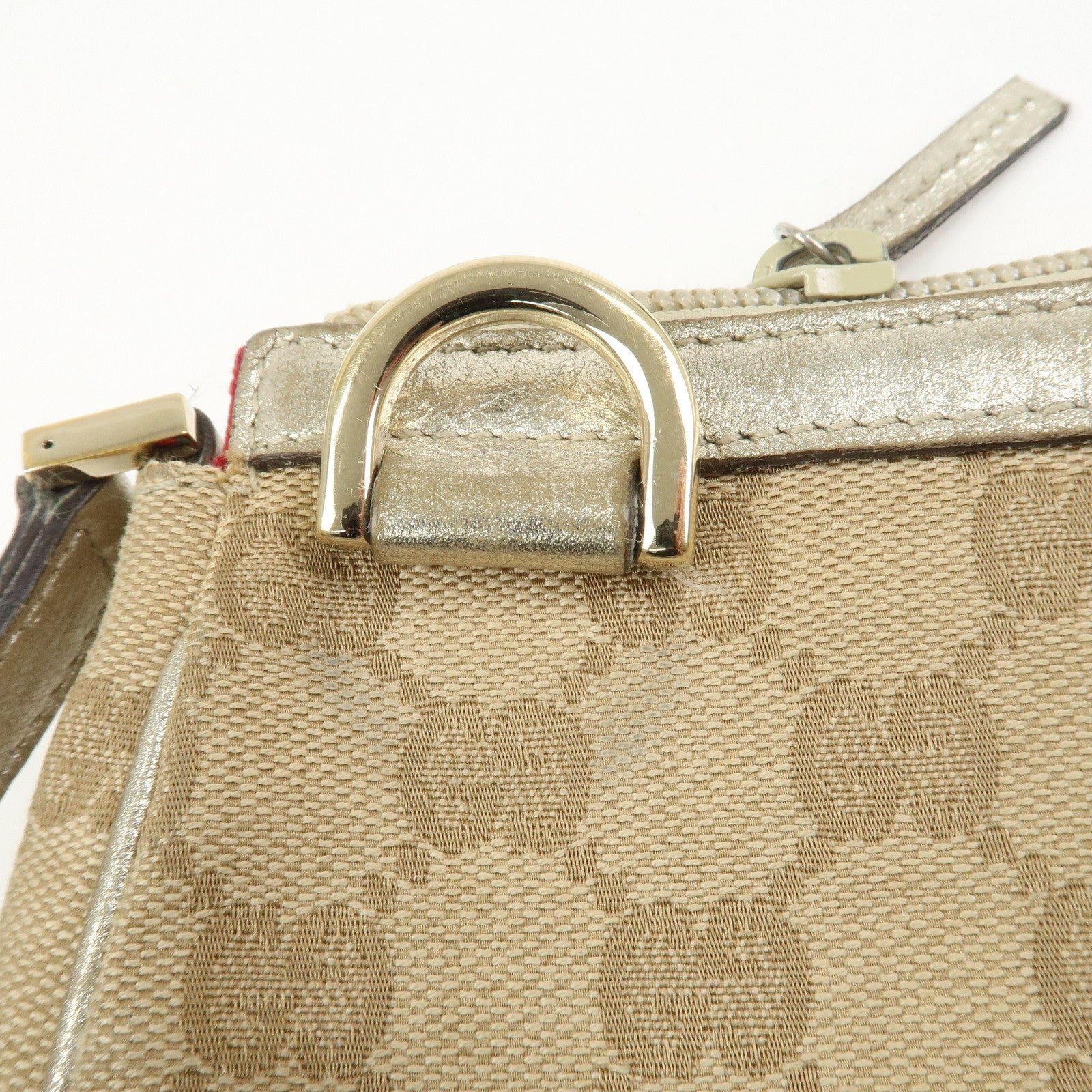 Gucci Abbey Hand Bag - Beige Gold, GG Canvas Leather