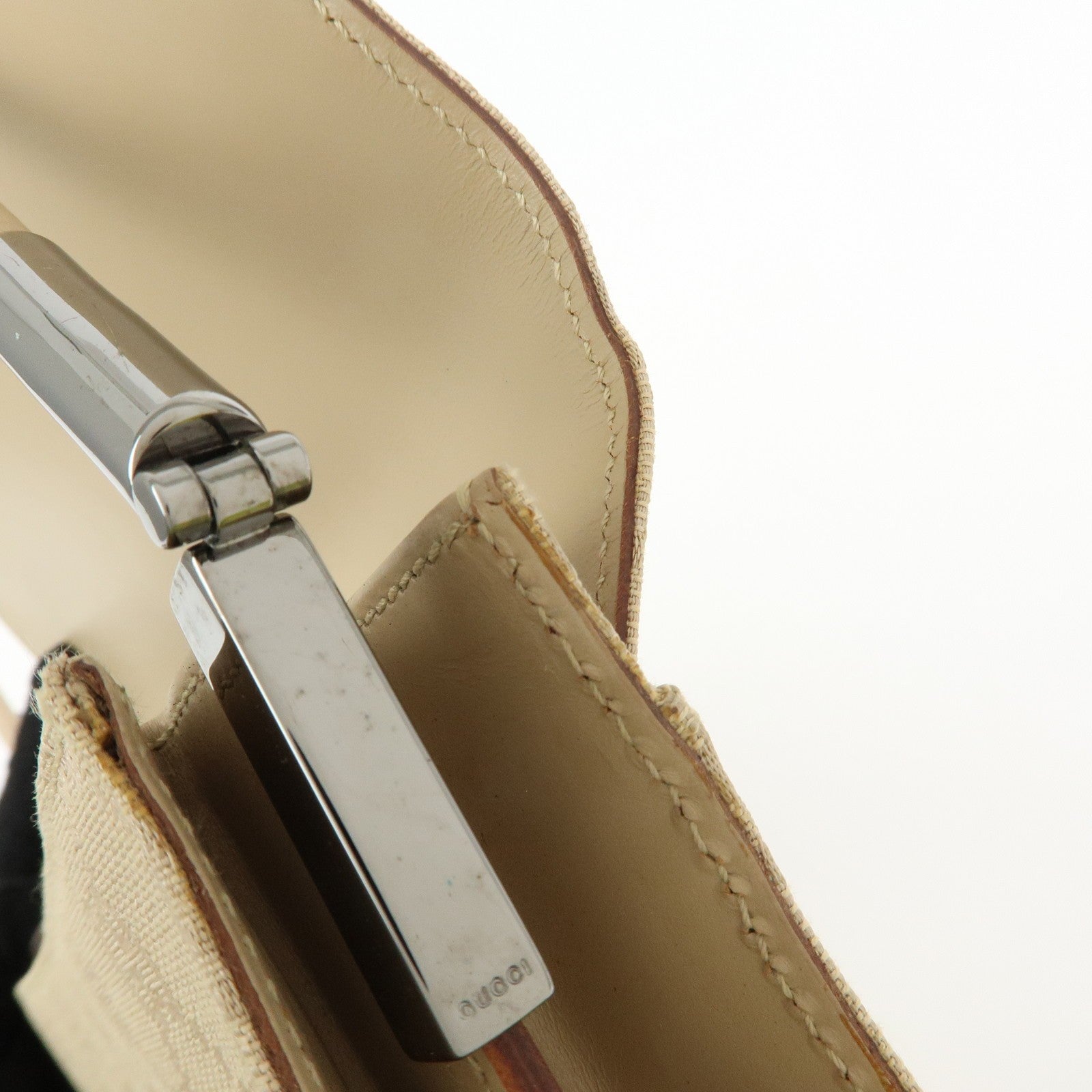 Gucci Shoulder Bag - Beige, Canvas Leather