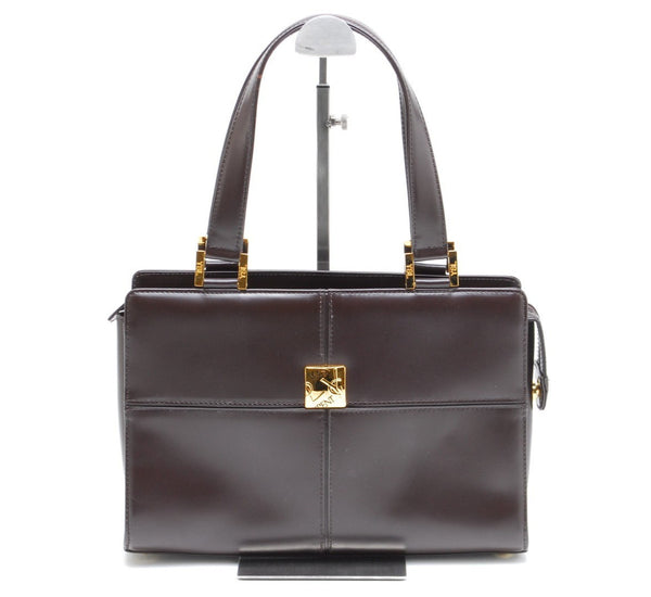Saint Laurent Yves Shoulder Hand Tote Bag - Brown, Leather 