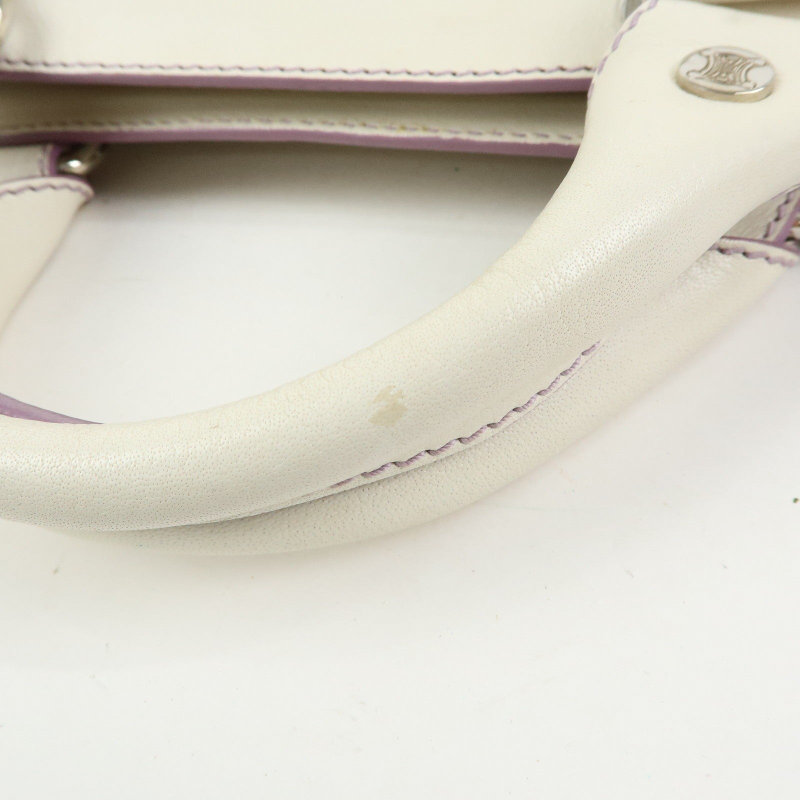 Celine Boogie Bag Handbag - White, Purple, Leather