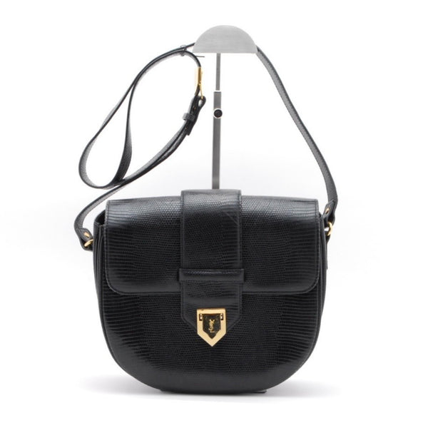 Saint Laurent Yves Shoulder Bag - Black, Leather 